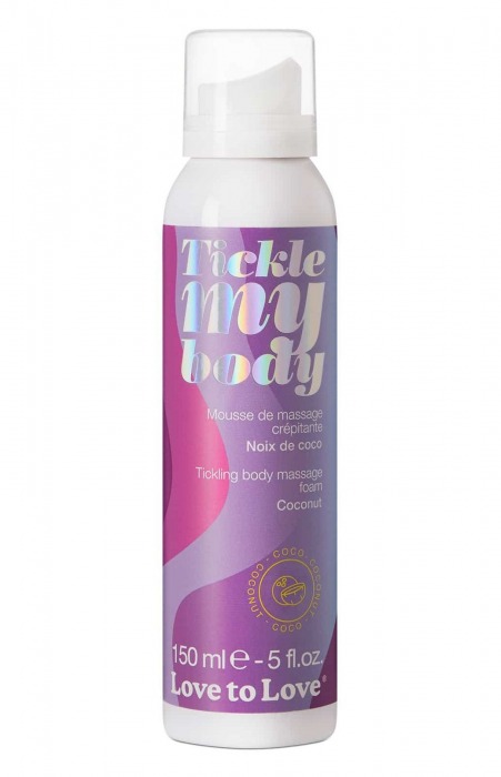 Массажная хрустящая пенка Tickle My Body Coconut с ароматом кокоса - 150 мл. - Love to Love - купить с доставкой в Рыбинске