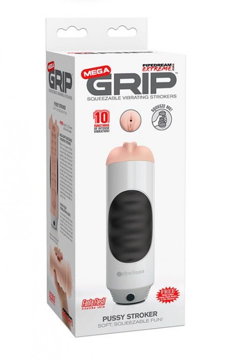 Мастурбатор-вагина Extreme Toyz Mega Grip Vibrating Stroker Mouth - Pipedream - в Рыбинске купить с доставкой