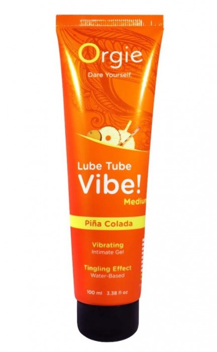 Гель с эффектом вибрации Lube Tube Vibe Medium Pina Colada - 100 мл. - ORGIE - купить с доставкой в Рыбинске