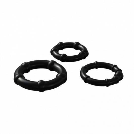 Набор из 3 черных эрекционных колец Babooom Ring Set - Adrien Lastic - в Рыбинске купить с доставкой