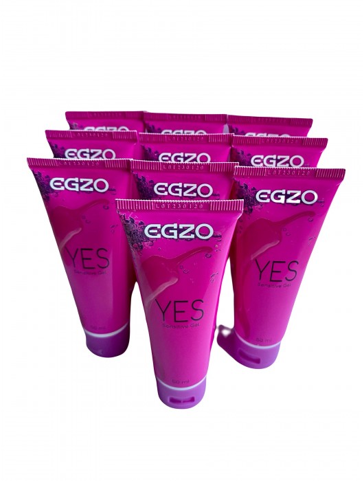 Набор из 10 согревающих лубрикантов на водной основе Egzo Yes (по 50 мл.) - EGZO - купить с доставкой в Рыбинске