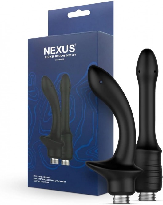 Набор из 2 насадок для анального душа Shower Douche Duo Kit Beginner - Nexus Range - купить с доставкой в Рыбинске
