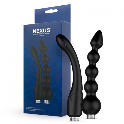 Набор из 2 насадок для анального душа Shower Douche Duo Kit - Nexus Range - купить с доставкой в Рыбинске