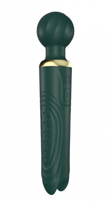 Зеленый двусторонний вибратор-wand Secwell - 22 см. - Secwell