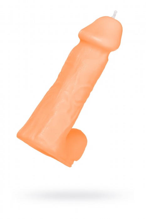 Оранжевая сувенирная свеча «Пенис» - Pecado - купить с доставкой в Рыбинске