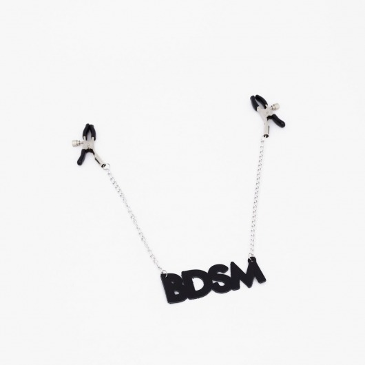Зажимы на соски с кожаной подвеской BDSM - Crazy Handmade - купить с доставкой в Рыбинске