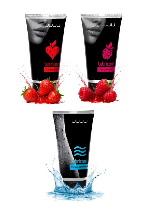 Набор из 3 лубрикантов JUJU (увлажняющий, клубника, малина) - JuJu - купить с доставкой в Рыбинске