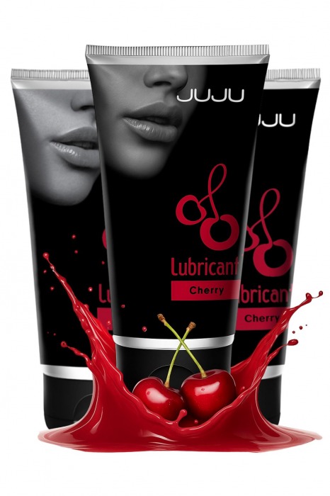 Набор из 3 съедобных лубрикантов JUJU со вкусом вишни - JuJu - купить с доставкой в Рыбинске