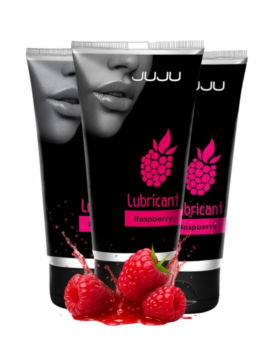 Набор из 3 съедобных лубрикантов JUJU со вкусом малины - JuJu - купить с доставкой в Рыбинске