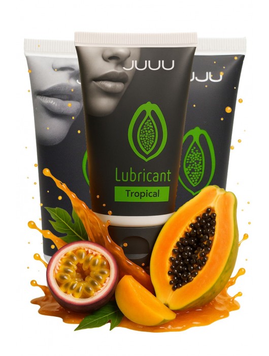 Набор из 3 съедобных лубрикантов JUJU со вкусом тропических фруктов - JuJu - купить с доставкой в Рыбинске