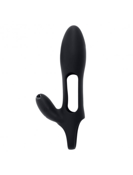 Черная насадка на пенис с вибрацией Nautilus - Zero Tolerance - в Рыбинске купить с доставкой