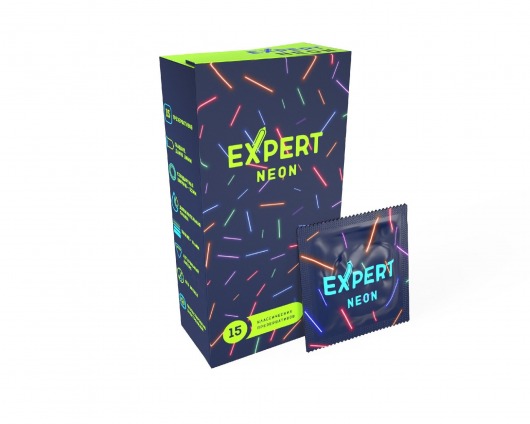 Светящиеся в темноте презервативы Expert Neon - 15 шт. - Expert - купить с доставкой в Рыбинске