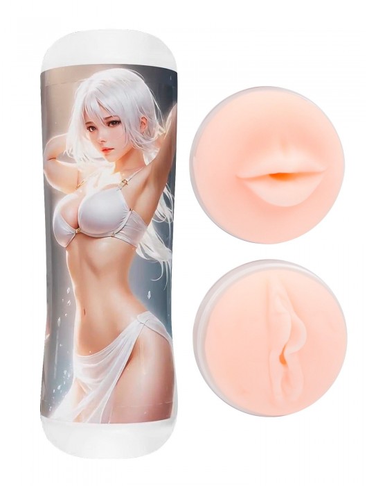Двусторонний мастурбатор в колбе аниме - вагина и ротик - Tokyo Style - в Рыбинске купить с доставкой