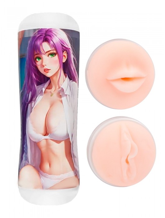 Двусторонний мастурбатор аниме - ротик и вагина - Tokyo Style - в Рыбинске купить с доставкой