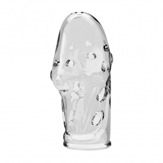 Прозрачная насадка на пенис Booker - 8 см. - Baile - в Рыбинске купить с доставкой