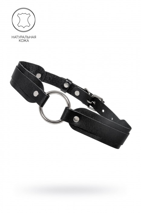 Черный кожаный чокер-ошейник со скруглёнными углами - Pecado - купить с доставкой в Рыбинске