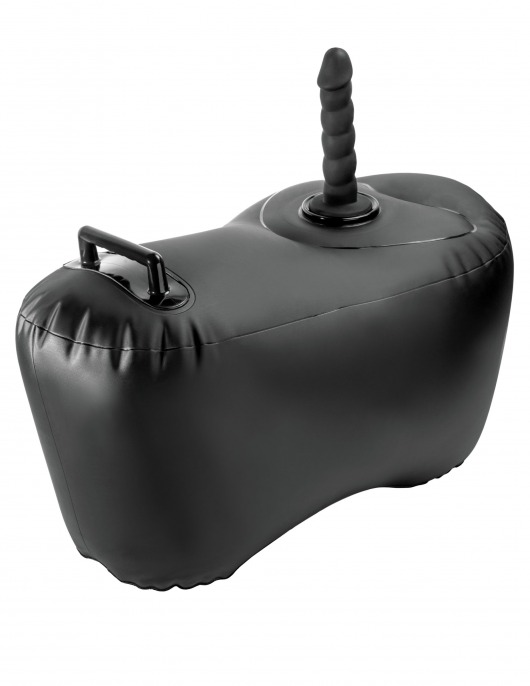 Черное надувное кресло с платформой для фиксации дилдо Body Dock Inflatable Love Seat - Pipedream - купить с доставкой в Рыбинске