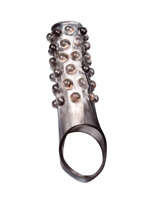 Дымчатая насадка на пенис с выпуклостями - 11 см. - Sex Expert - в Рыбинске купить с доставкой