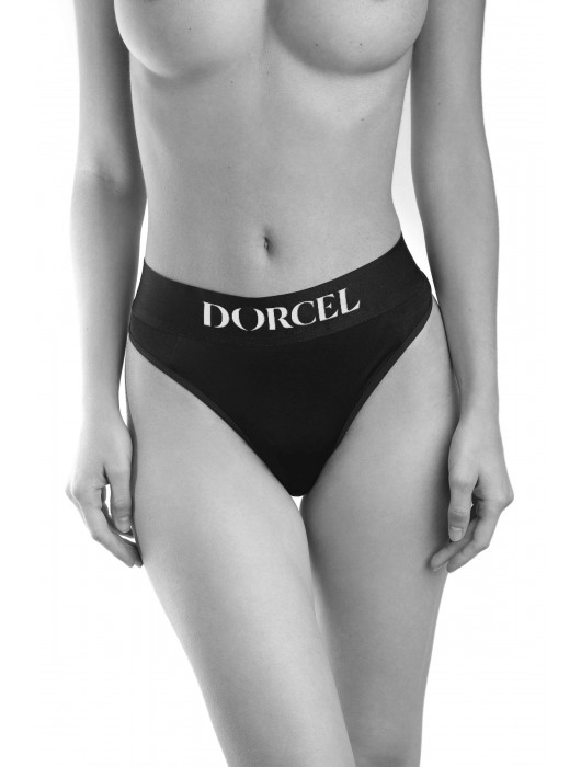 Черные трусики для ношения клиторального стимулятора Panty Lover - size M - Dorcel