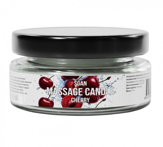 Массажная свеча «Спелая вишня» - 50 мл. - SGAN - купить с доставкой в Рыбинске