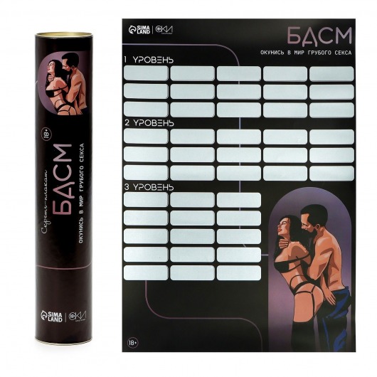 Плакат для двоих со скретч-слоем «БДСМ» - Сима-Ленд - купить с доставкой в Рыбинске