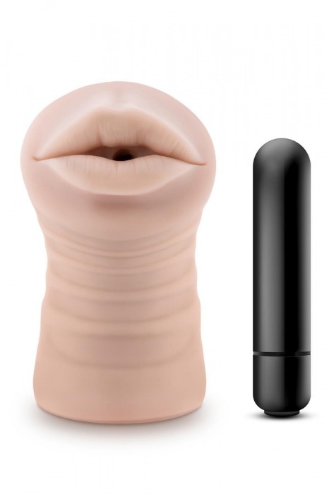 Телесный мастурбатор-ротик Nicole Vibrating Masturbator - Blush Novelties - в Рыбинске купить с доставкой