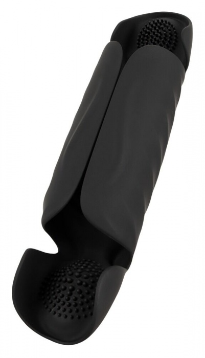 Черный вибромастурбатор с трехточечной стимуляцией Penis Trainer with 3 Point Stimulation - Orion - в Рыбинске купить с доставкой