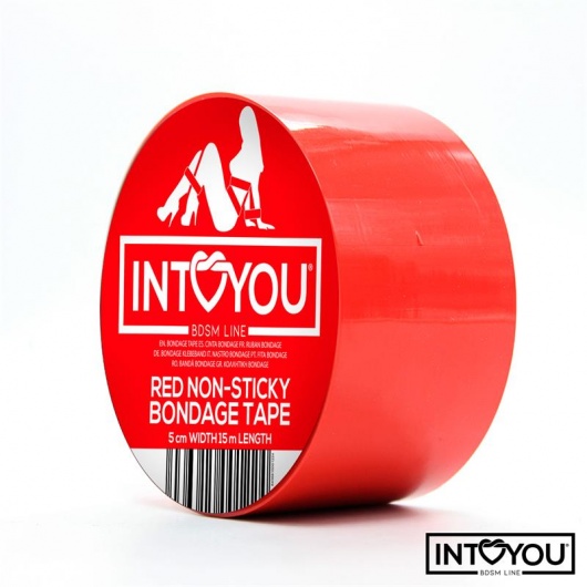 Красный скотч для фиксации Non-Sticky Bondage Tape - 15 м. - Intoyou - купить с доставкой в Рыбинске