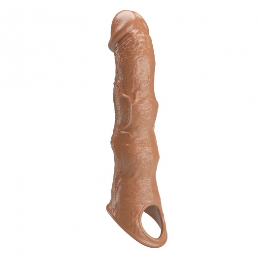 Карамельный фаллоудлинитель с 3 вставками - 28 см. - Baile - в Рыбинске купить с доставкой