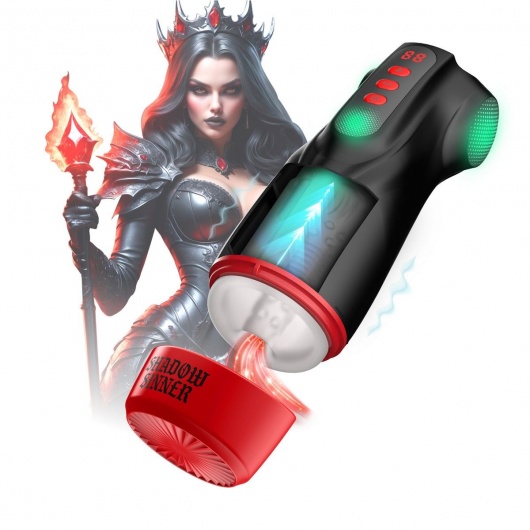 Интерактивный мастурбатор Raven с вакуумом, вибрацией и подсветкой - Shots Media BV - в Рыбинске купить с доставкой