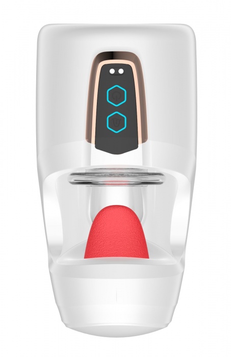 Белый мастурбатор с язычком и возвратно-поступательными движениями - Secwell - в Рыбинске купить с доставкой