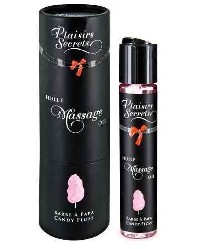 Массажное масло с ароматом сладкой ваты Huile de Massage Gourmande Barbe à Papa - 59 мл. - Plaisir Secret - купить с доставкой в Рыбинске