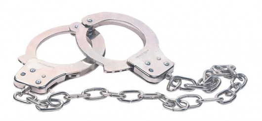 Наручники из металла с длинной цепочкой CHROME HANDCUFFS METAL HANDCUFFS W. KEY - NMC - купить с доставкой в Рыбинске