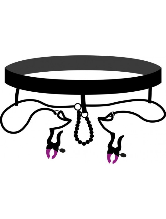 Трусики с зажимами для половых губ и бусинками для массажа промежности - Orion - купить с доставкой в Рыбинске