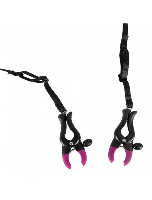 Трусики с зажимами для половых губ и бусинками для массажа промежности - Orion - купить с доставкой в Рыбинске