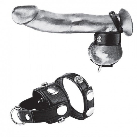 Утяжка для мошонки и пениса Cock Ring With 1  Ball Stretcher And Optional Weight Ring - BlueLine - купить с доставкой в Рыбинске