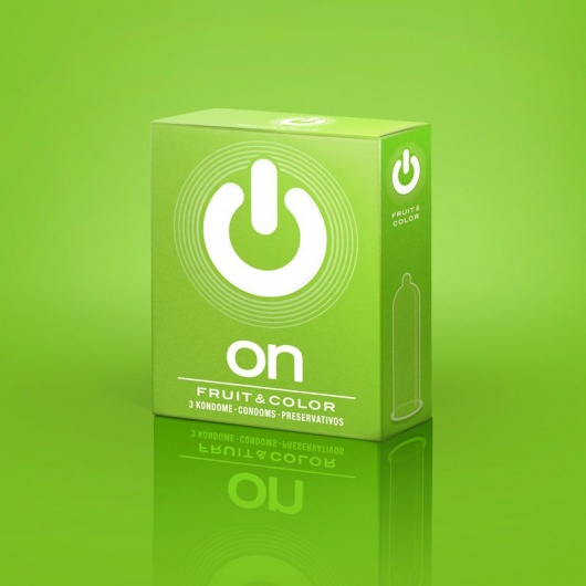 Цветные ароматизированные презервативы ON) Fruit   Color - 3 шт. - ON) - купить с доставкой в Рыбинске