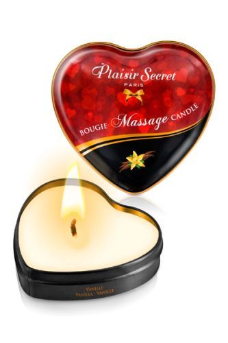 Массажная свеча с ароматом ванили Bougie Massage Candle - 35 мл. - Plaisir Secret - купить с доставкой в Рыбинске