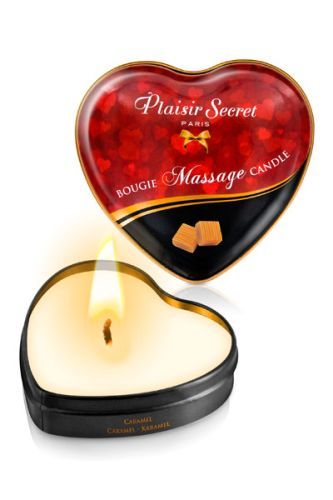 Массажная свеча с ароматом карамели Bougie Massage Candle - 35 мл. - Plaisir Secret - купить с доставкой в Рыбинске