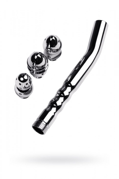 Металлический анальный душ с тремя насадками - ToyFa - купить с доставкой в Рыбинске