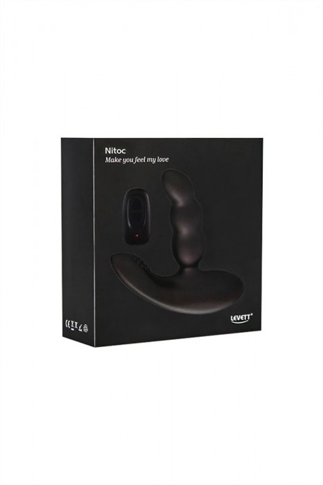 Черный силиконовый стимулятор простаты Levett Nitoc с пультом ДУ - Levett - в Рыбинске купить с доставкой