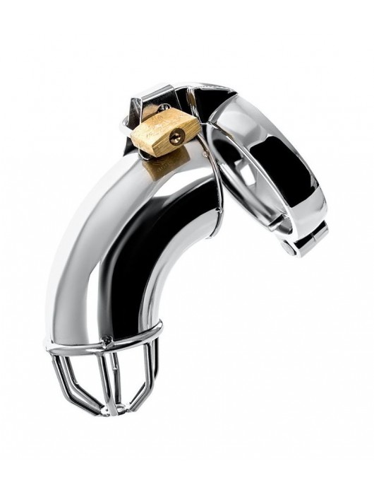 Серебристый мужской пояс верности TOYFA Metal - ToyFa - купить с доставкой в Рыбинске