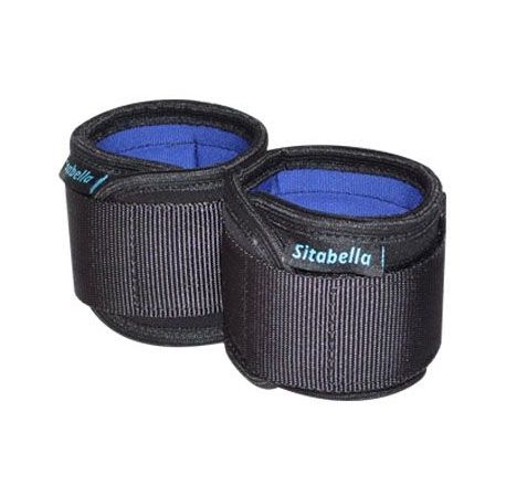 Неопреновые черно-синие наручники - Sitabella - купить с доставкой в Рыбинске