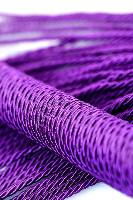 Сиреневый флоггер из веревки Theatre - 48,5 см. - ToyFa - купить с доставкой в Рыбинске