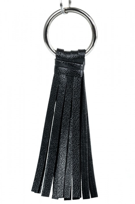 Черно-серебристые зажимы для сосков Theatre с кисточками - ToyFa - купить с доставкой в Рыбинске