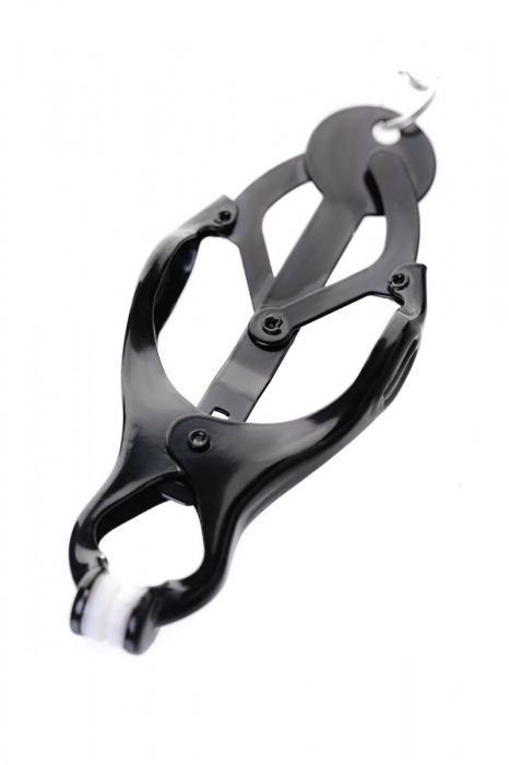 Черно-серебристые зажимы для сосков с кольцом для пениса TOYFA Metal - ToyFa - купить с доставкой в Рыбинске