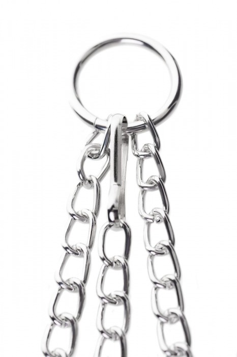 Серебристо-чёрные зажимы для сосков с кольцом для пениса TOYFA Metal - ToyFa - купить с доставкой в Рыбинске