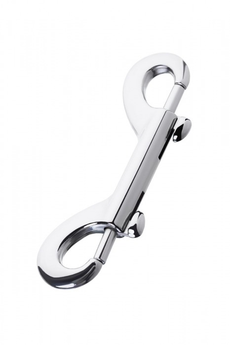 Серебристый двухсторонний карабин TOYFA Metal - ToyFa - купить с доставкой в Рыбинске